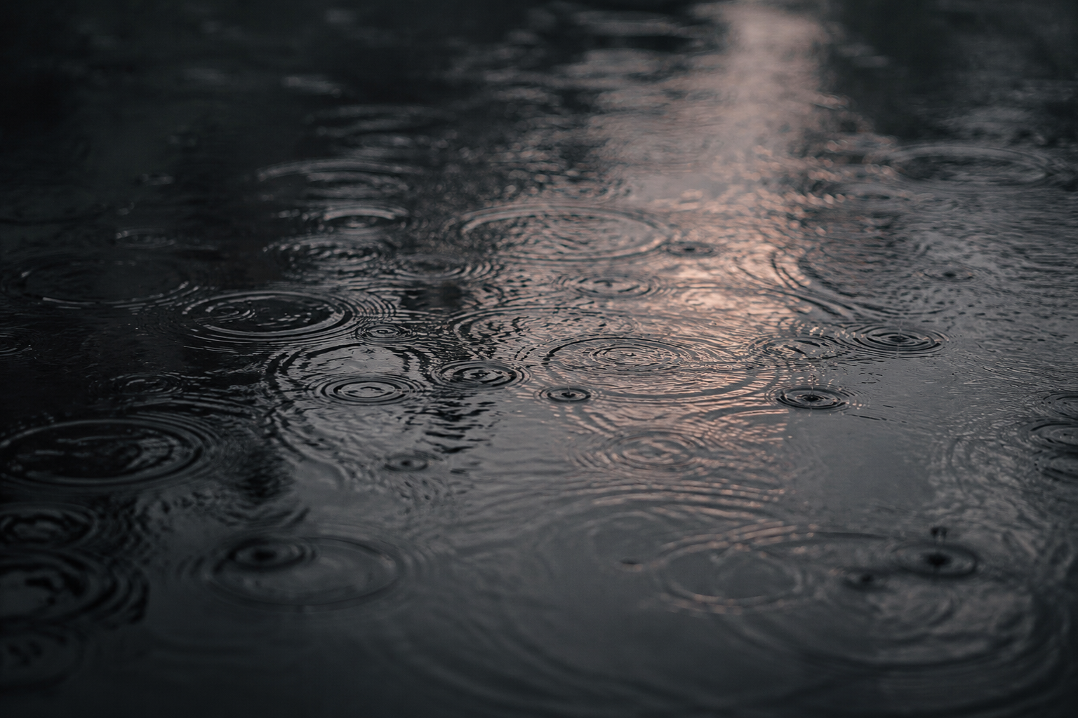 雨天 · 雨落成纹