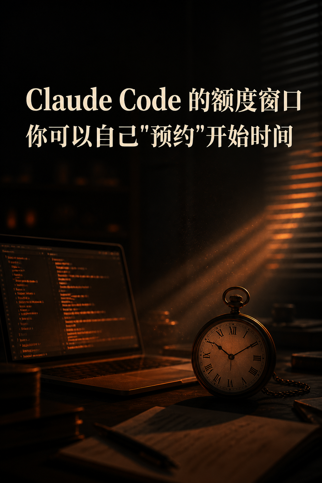 Claude Code 在真正开始工作前预热 5 小时用量窗口的示意图